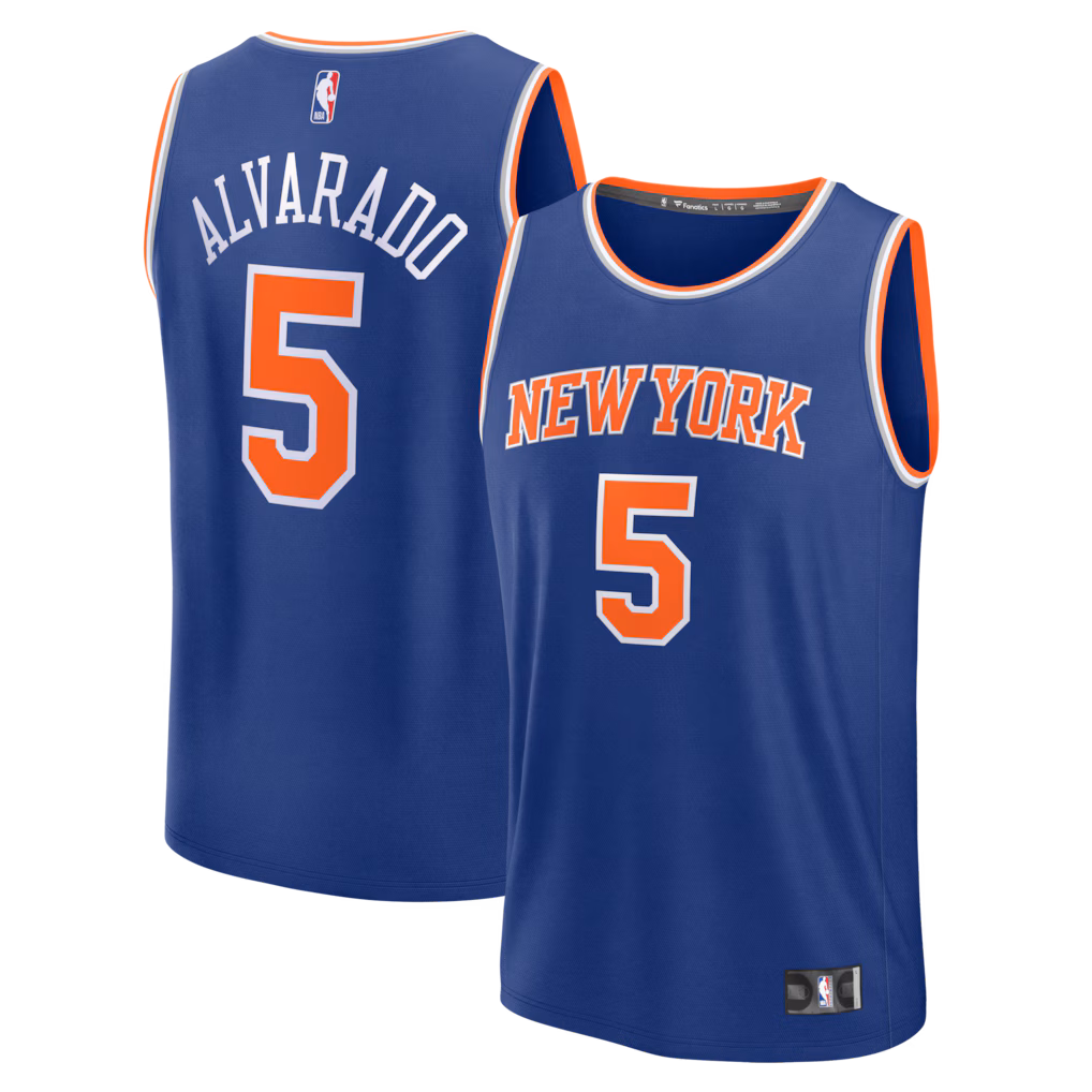 Men's New York Knicks Jose Alvarado Fanatics Blue Fast Break Replica Jersey - Icon Edition