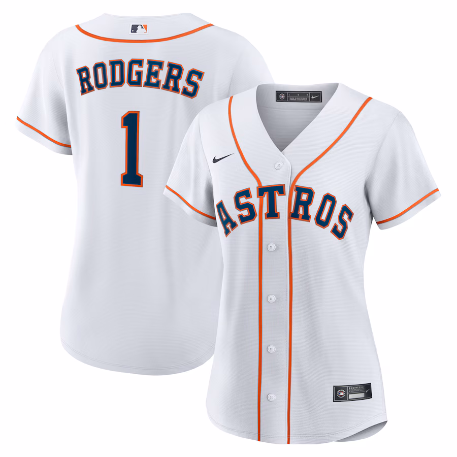 Women's Houston Astros Brendan Rodgers Nike White Home Replica Jersey