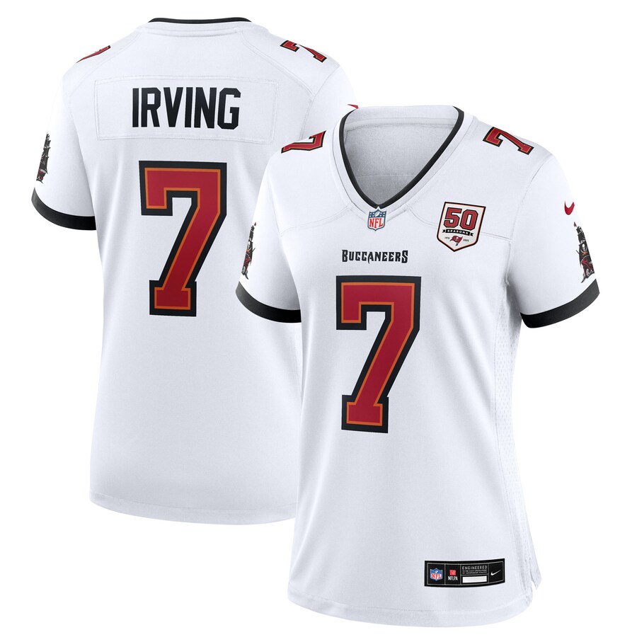 Women's Tampa Bay Buccaneers Bucky Irving Nike White 50th Anniversary Game Jersey