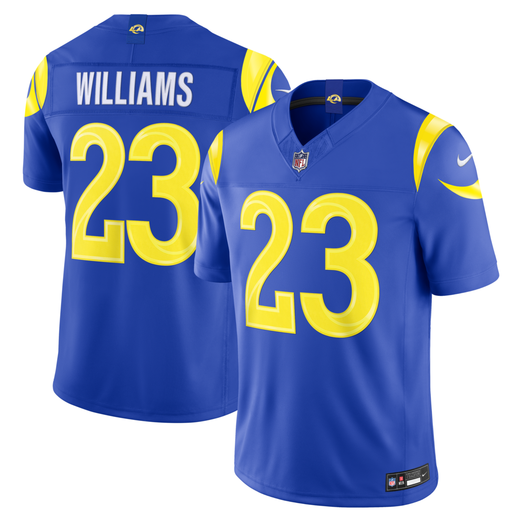 Men's Los Angeles Rams Kyren Williams Nike Royal Vapor F.U.S.E. Sewn Down Limited Jersey