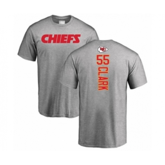 Football Kansas City Chiefs #55 Frank Clark Ash Backer T-Shirt
