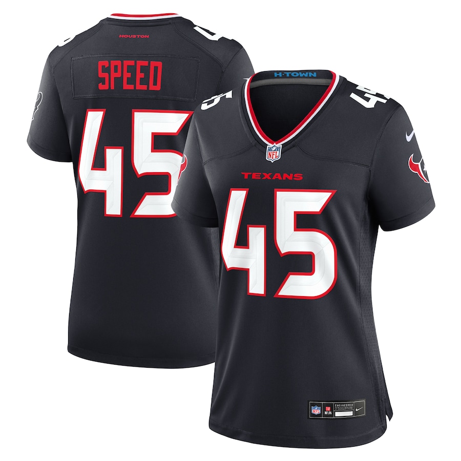 Women's Houston Texans E.J. Speed Nike Navy Team Game Jersey