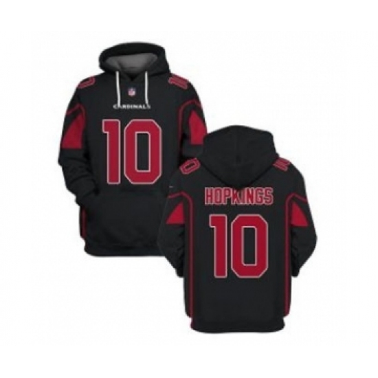 Men's Arizona Cardinals #10 DeAndre Hopkins 2021 Black Pullover Football Hoodie