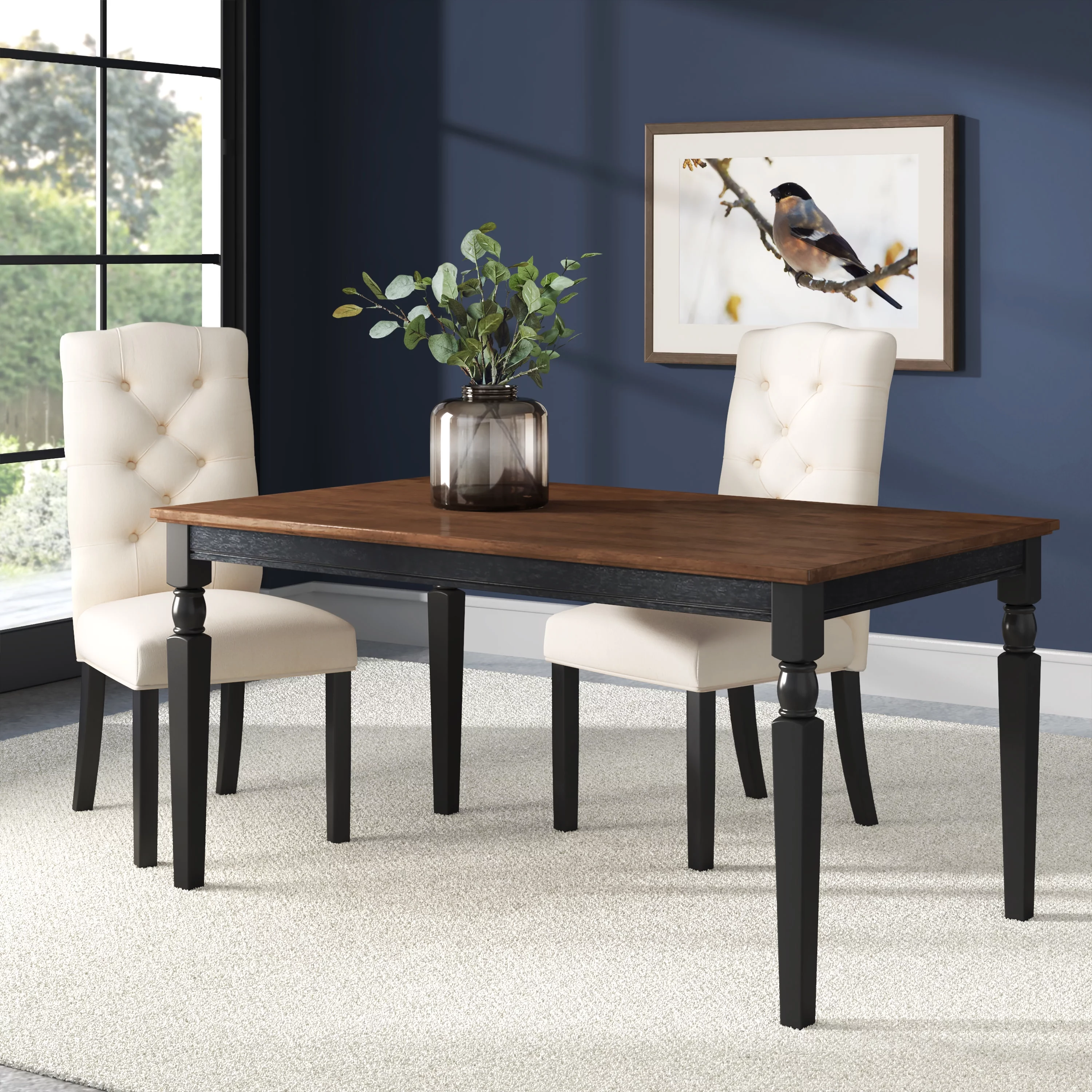 Finch Provence Dining Table Black - Curated Treasures Market