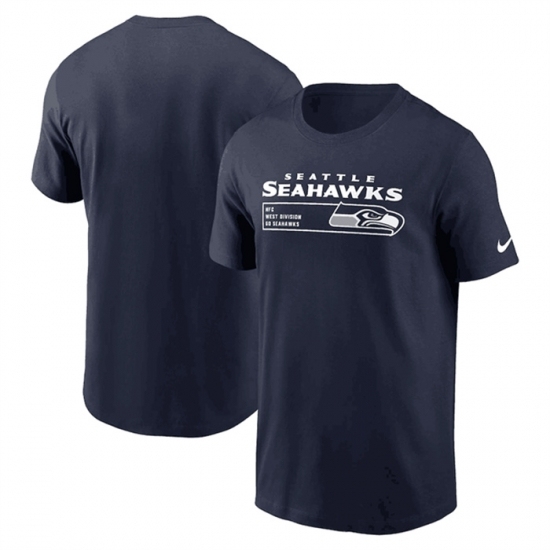 Men's Seattle Seahawks Navy Division Essential T Shirt