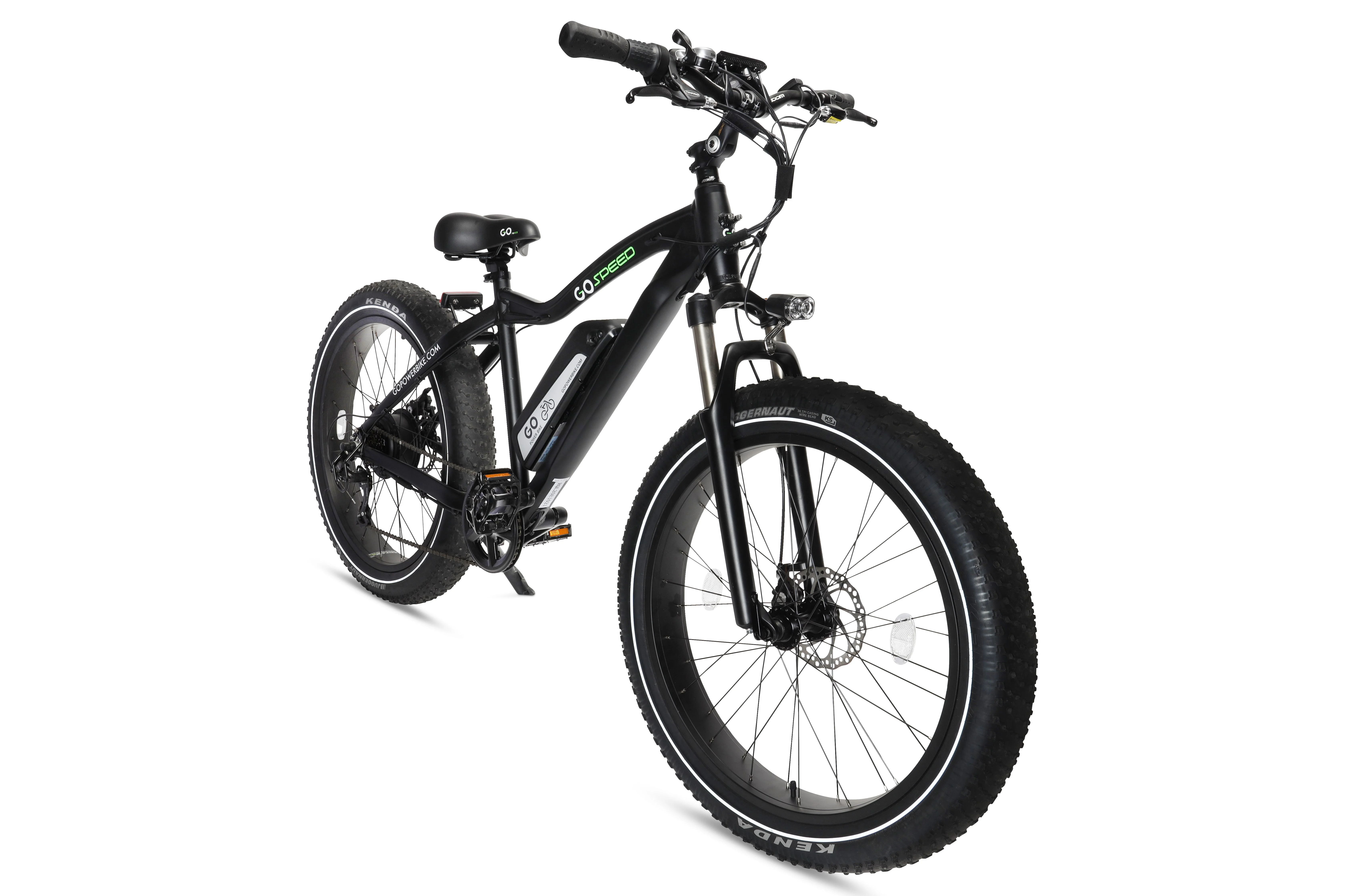 GoPowerBike GoSpeed 750W Electric Mountain Bicycle with All-Terrain Fat Tires, 20mph Top Speed and up to 36 Miles (B101BLK)