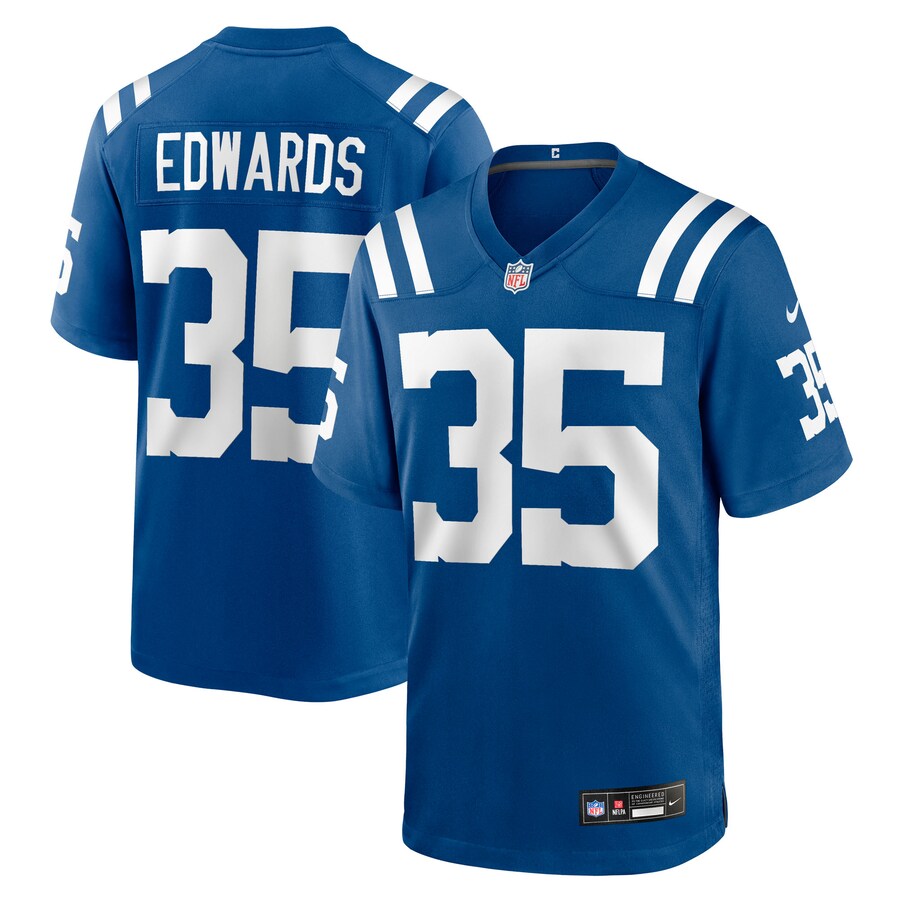 Men's Indianapolis Colts Johnathan Edwards Nike Royal Team Game Jersey