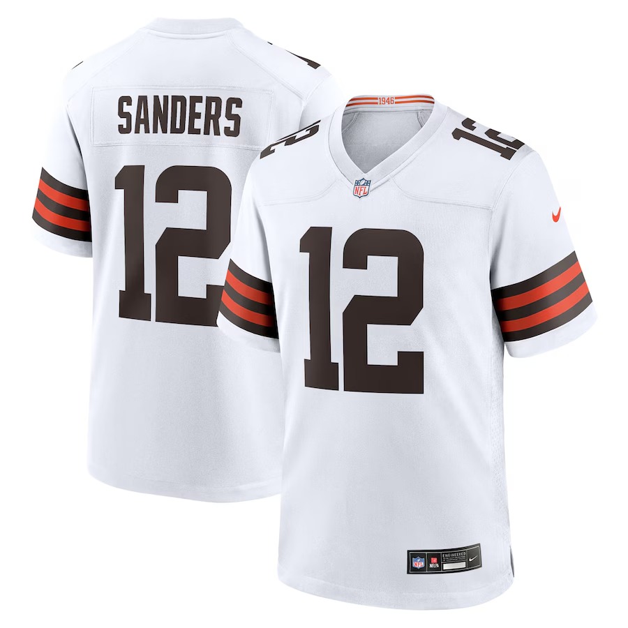 Men's Cleveland Browns Shedeur Sanders Nike White Vapor F.U.S.E. Stitched Limited Jersey
