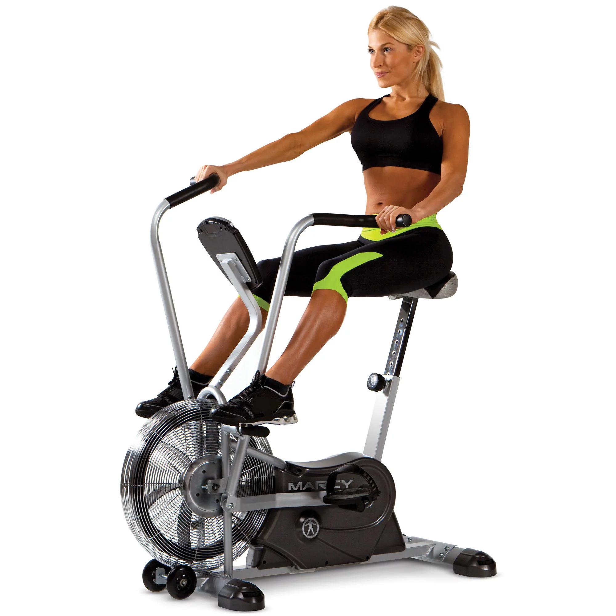 Marcy Air Cardio Fitness Training Equipment Fan Workout Bike with Exercise Arms AIR-1