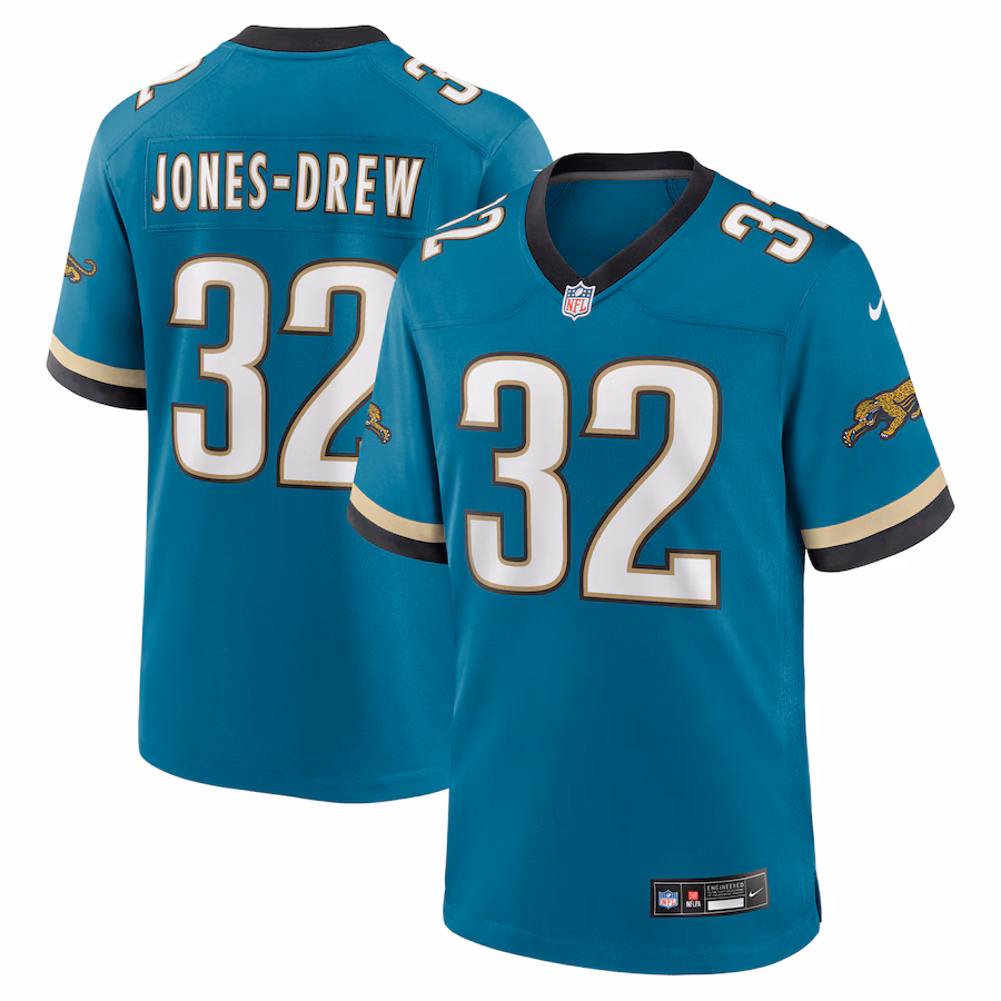 Men's Jacksonville Jaguars Maurice Jones-Drew Nike Teal Retired Player Alternate Game Jersey