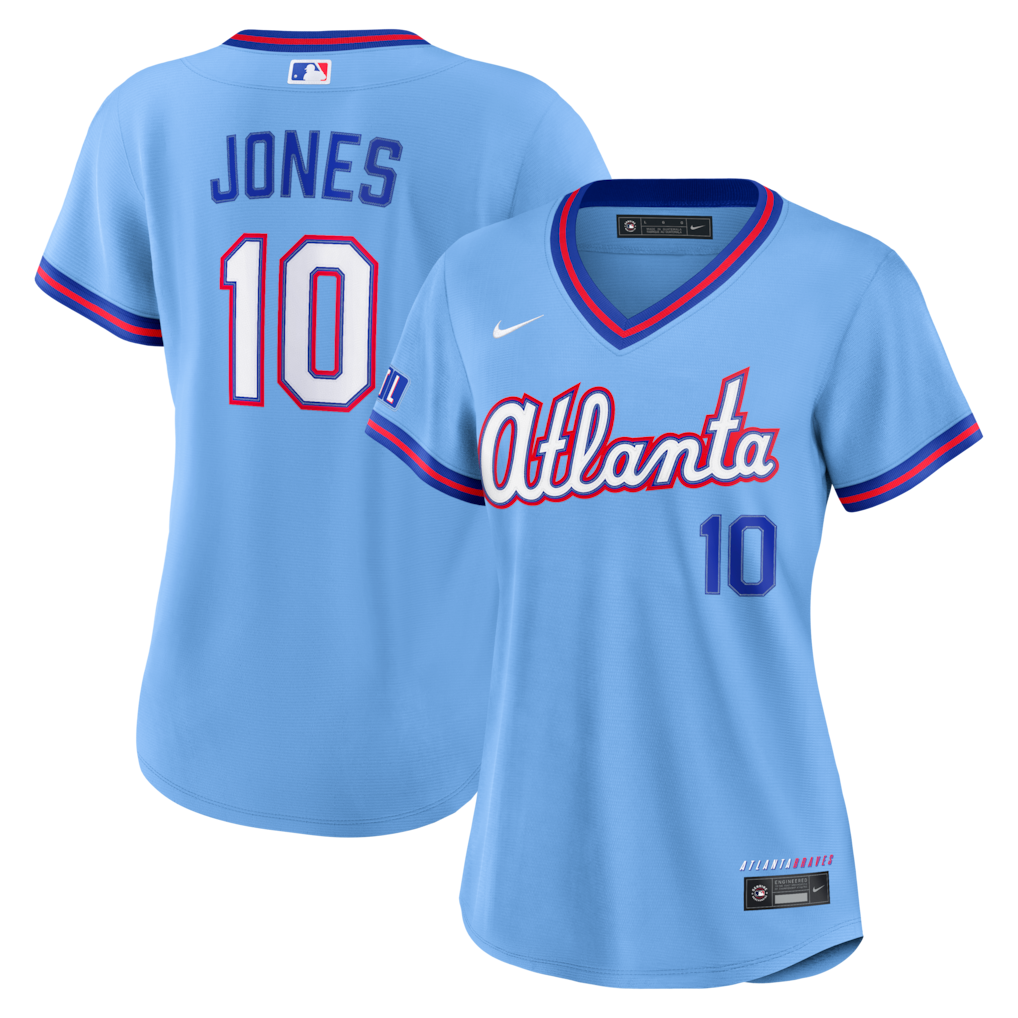Women's Atlanta Braves Chipper Jones Nike Powder Blue 2026 City Connect Stadium Jersey