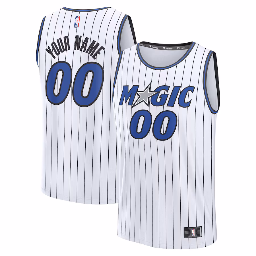 Men's Orlando Magic Fanatics White Fast Break Replica Custom Jersey - Association Edition