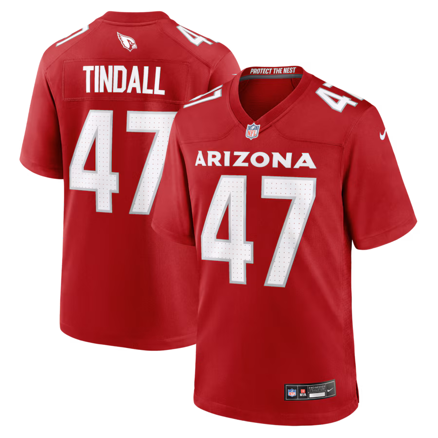 Men's Arizona Cardinals Channing Tindall Nike Cardinal Team Game Jersey