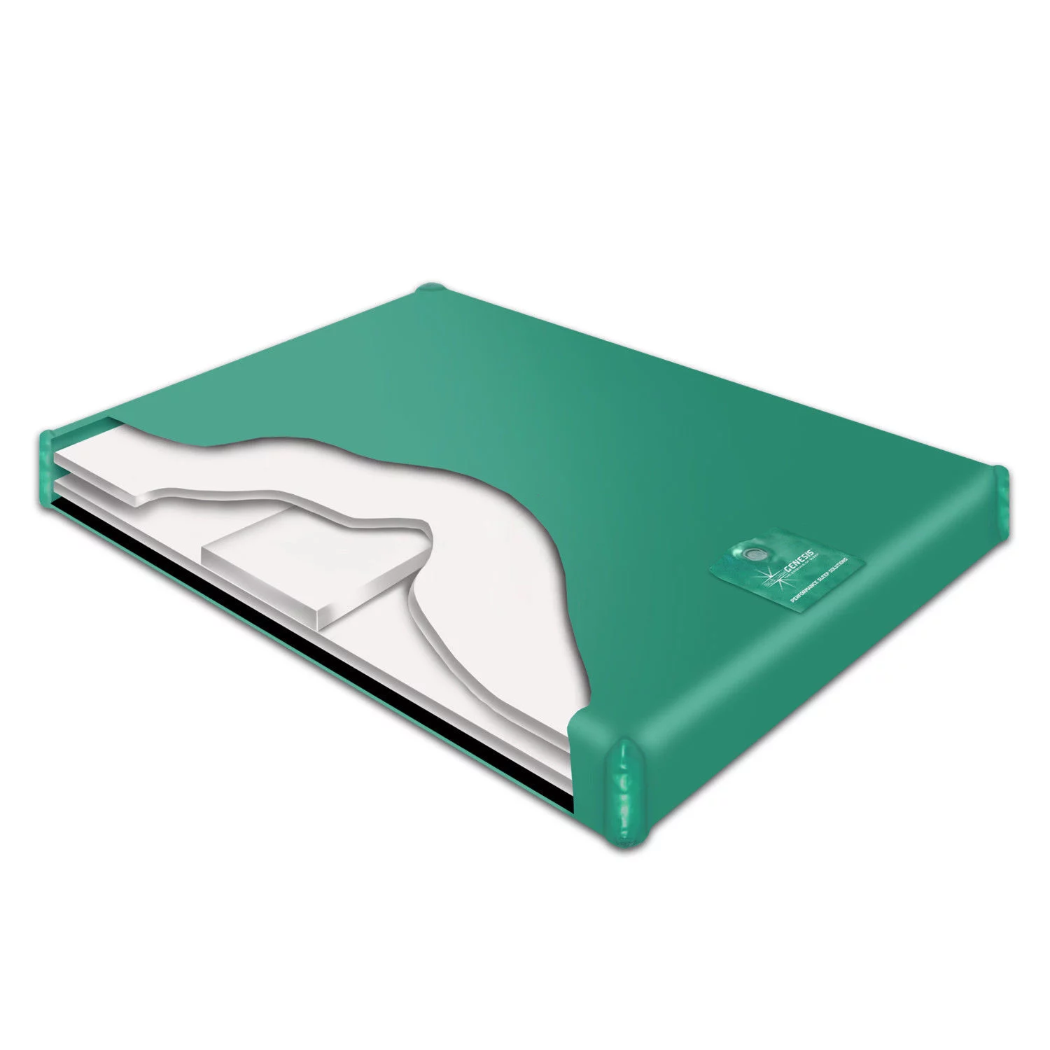 Oakland Hardside Waterbed With Tulip Headboard, Semi Waveless Matters and Waterbed Starter Kit - Curated Treasures Market