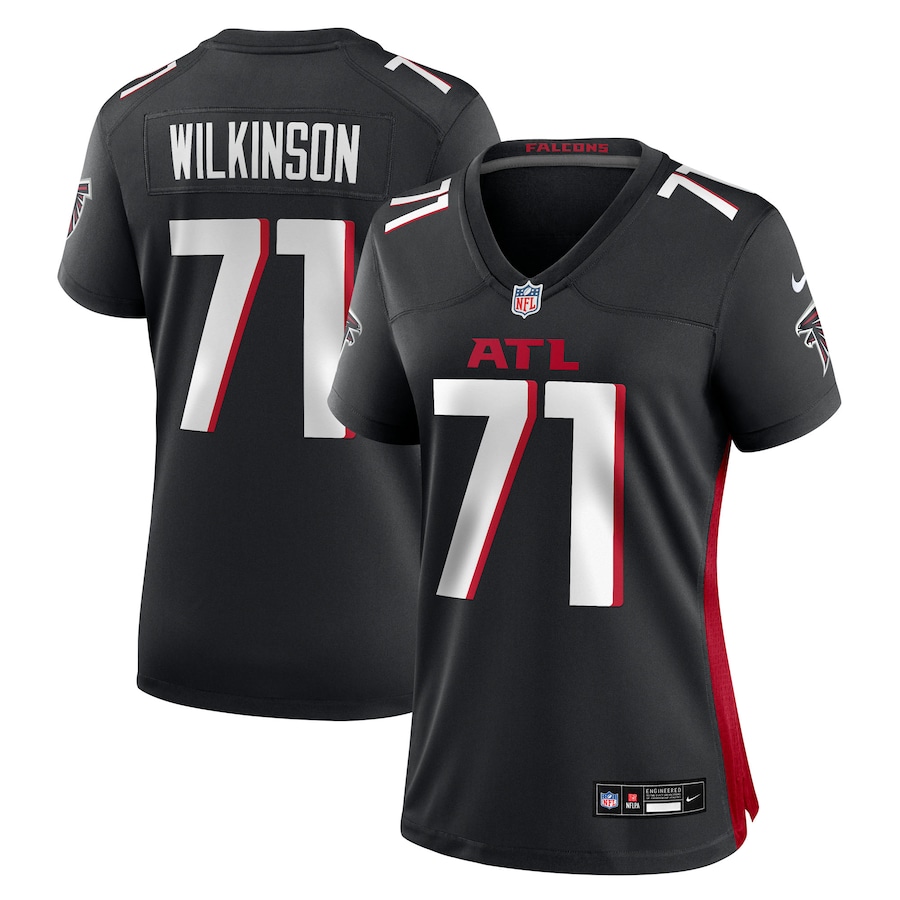Women's Atlanta Falcons Elijah Wilkinson Nike Black Team Game Jersey