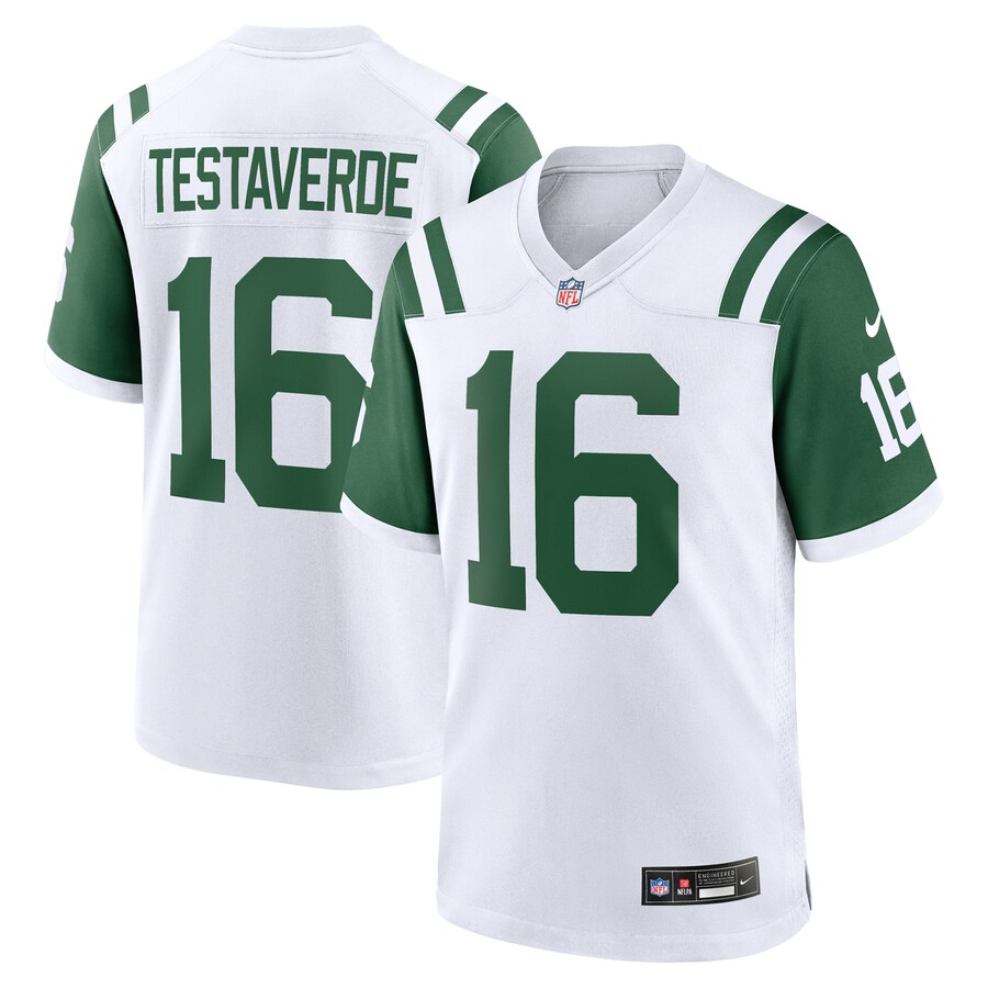 Men's New York Jets Vinny Testaverde Nike White Retired Player Alternate Game Jersey