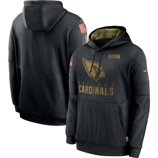Men's NFL Arizona Cardinals 2020 Salute To Service Black Pullover Hoodie