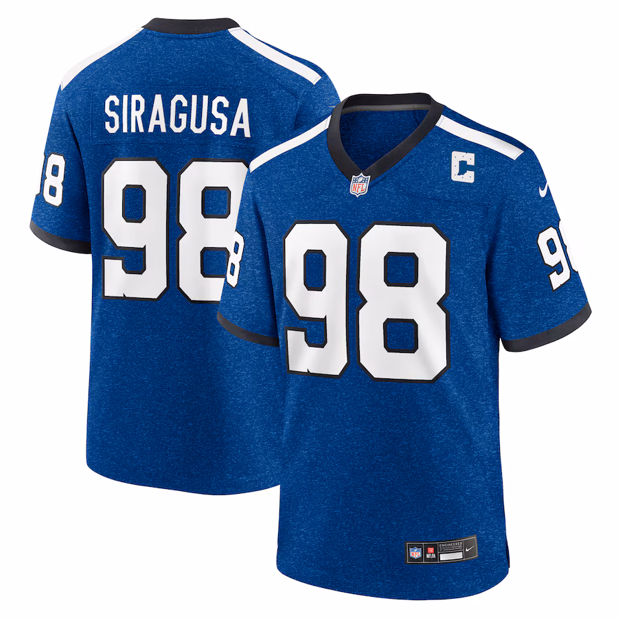 Men's Indianapolis Colts Tony Siragusa Nike Blue Retired Player Alternate Game Jersey