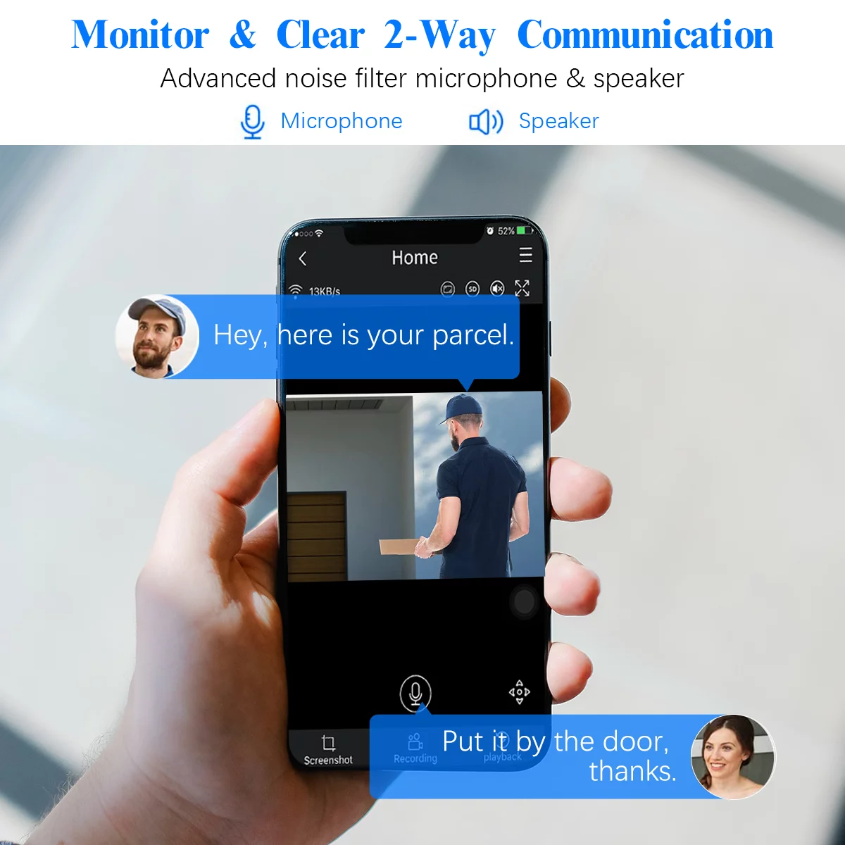 【5MP & Two-Way Audio 】Outdoor Wireless Security Camera System, WiFi  Surveillance Home CCTV Camera With Audio - Curated Treasures Market