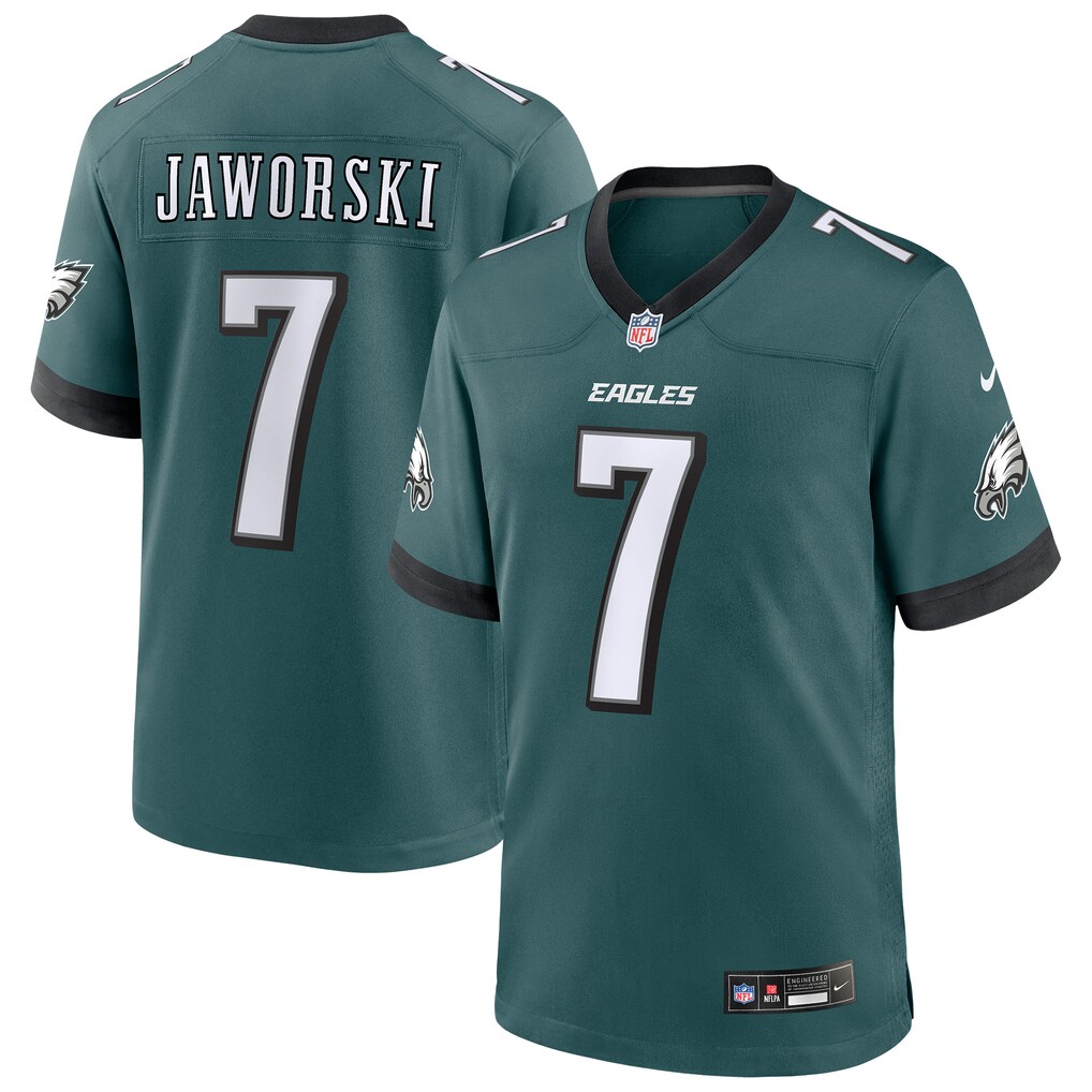 Men's Philadelphia Eagles Ron Jaworski Nike Midnight Green Team Retired Player Game Jersey