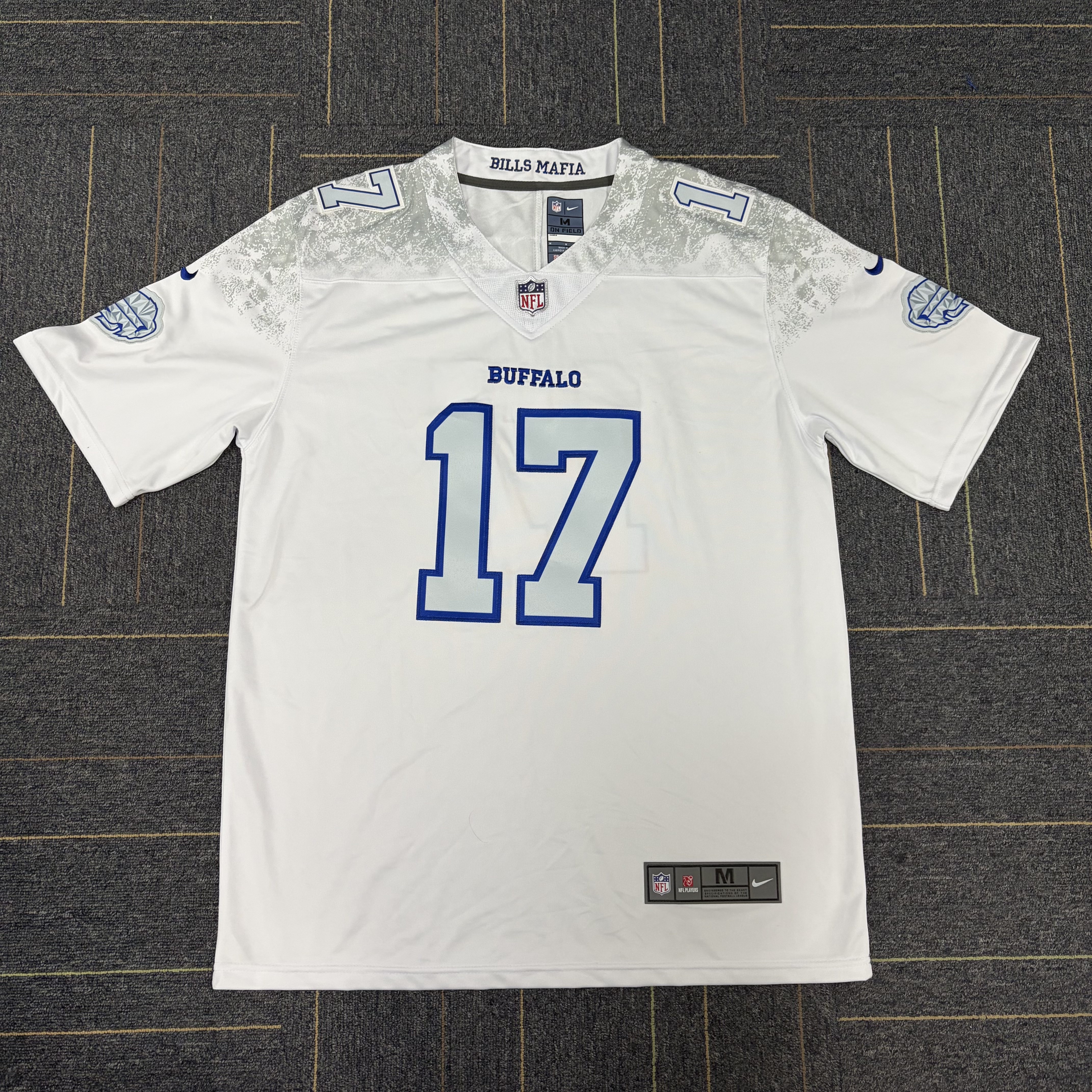 Men's Buffalo Bills Josh Allen Nike White 2025 Rivalries Collection Vapor F.U.S.E. Stitched Limited Jersey