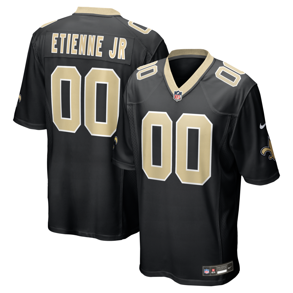 Men's New Orleans Saints Travis Etienne Jr Nike Black Game Jersey