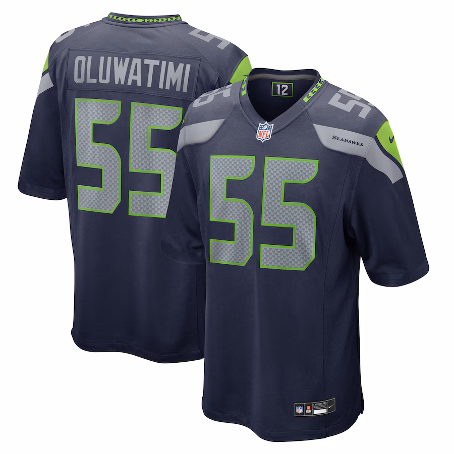 Men's Seattle Seahawks Olu Oluwatimi Nike College Navy Team Game Jersey