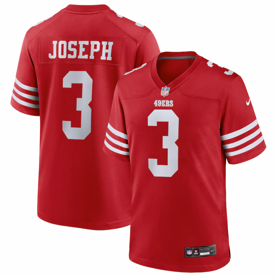Men's San Francisco 49ers Greg Joseph Nike Scarlet Team Game Jersey