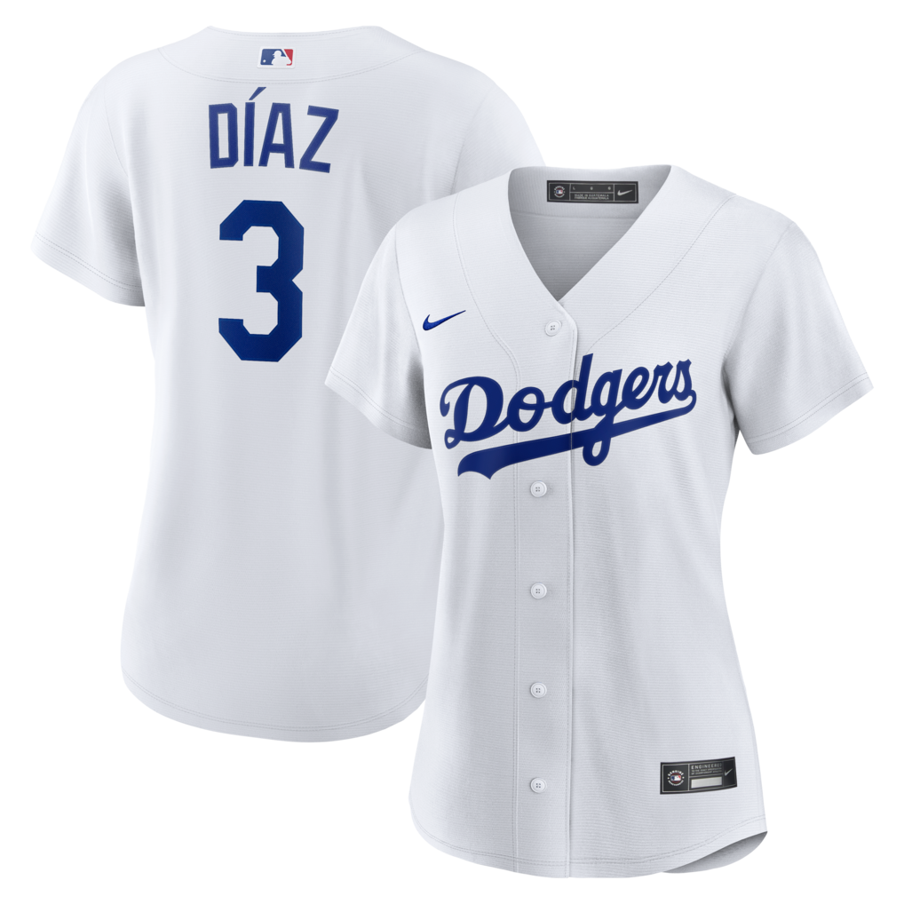Women's Los Angeles Dodgers Edwin Díaz Nike White Home Replica Jersey
