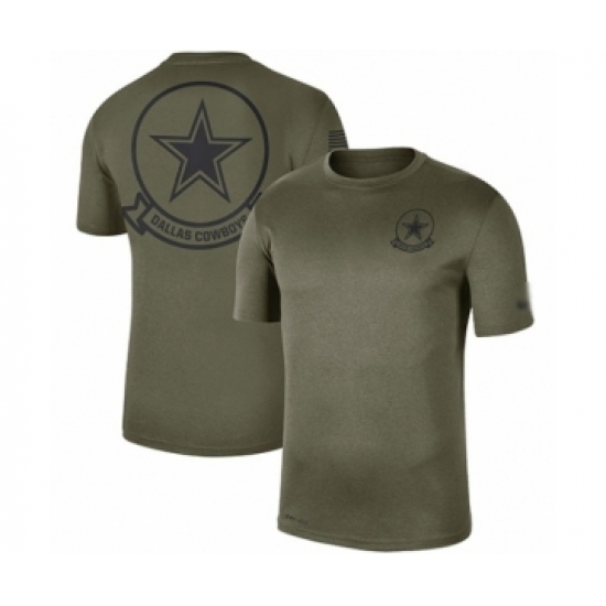 Football Men's Dallas Cowboys Olive 2019 Salute to Service Sideline Seal Legend Performance T-Shirt