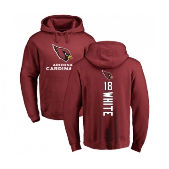 Football Arizona Cardinals #18 Kevin White Maroon Backer Pullover Hoodie