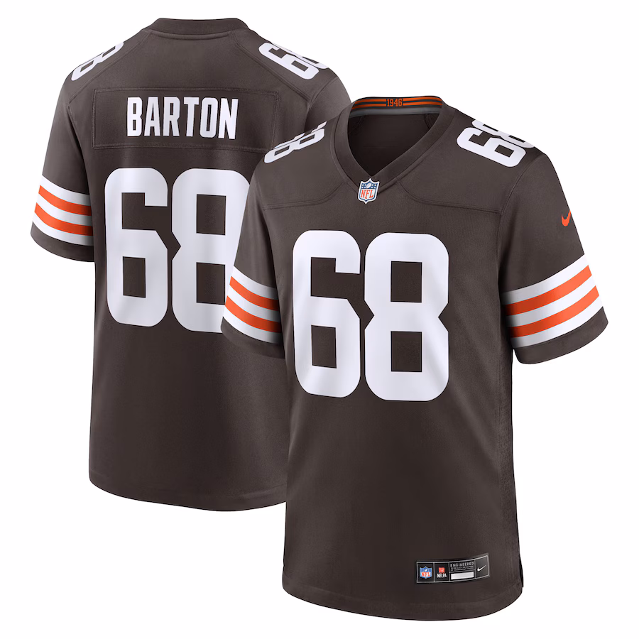 Men's Cleveland Browns Jackson Barton Nike Brown Team Game Jersey