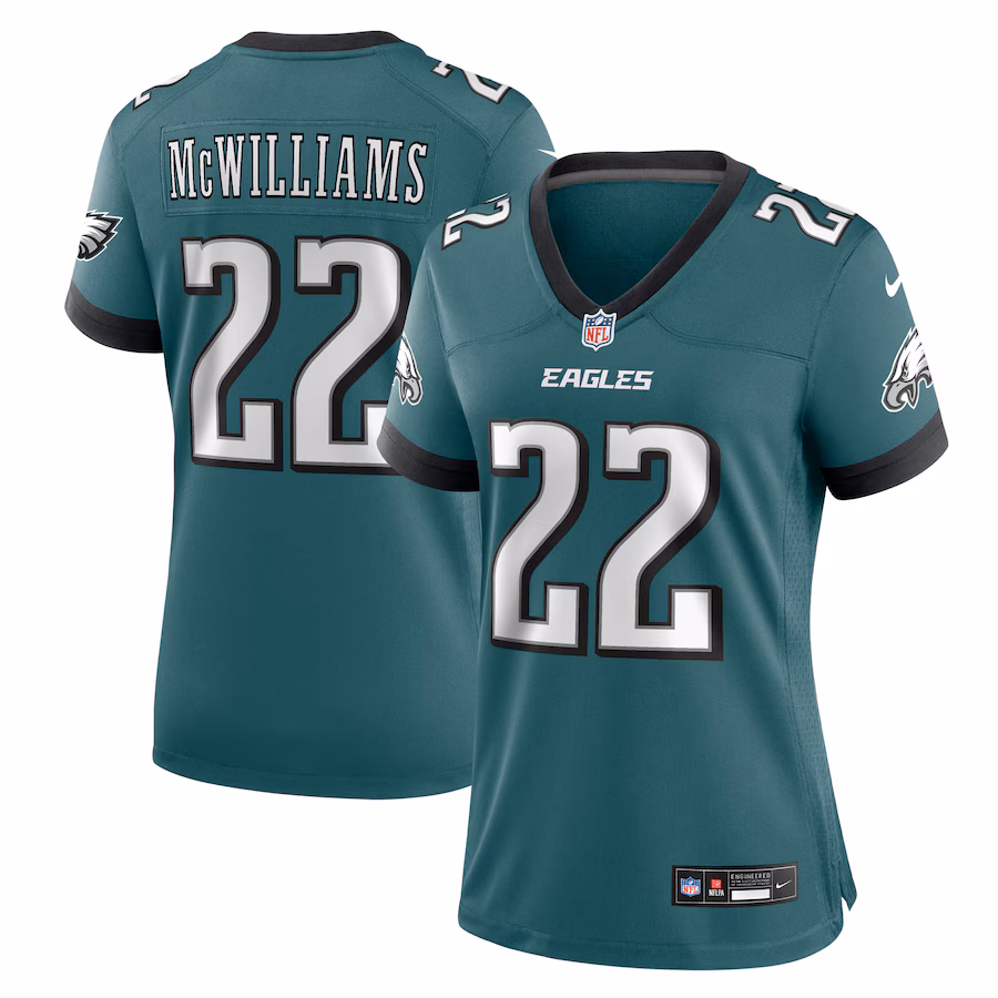 Women's Philadelphia Eagles Mac McWilliams Nike Midnight Green Team Game Jersey