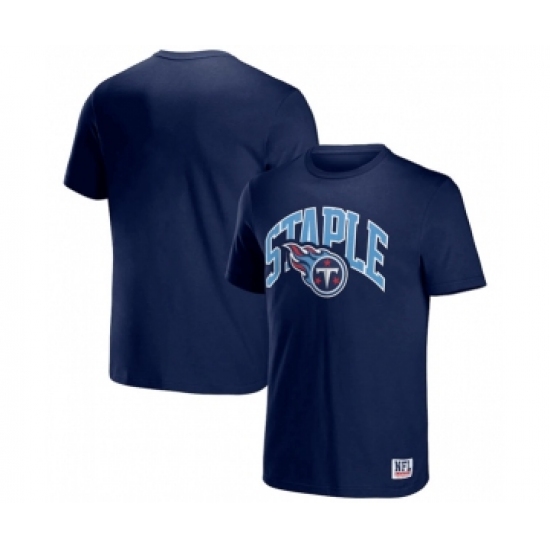 Men's Tennessee Titans x Staple Navy Logo Lockup T-Shirt
