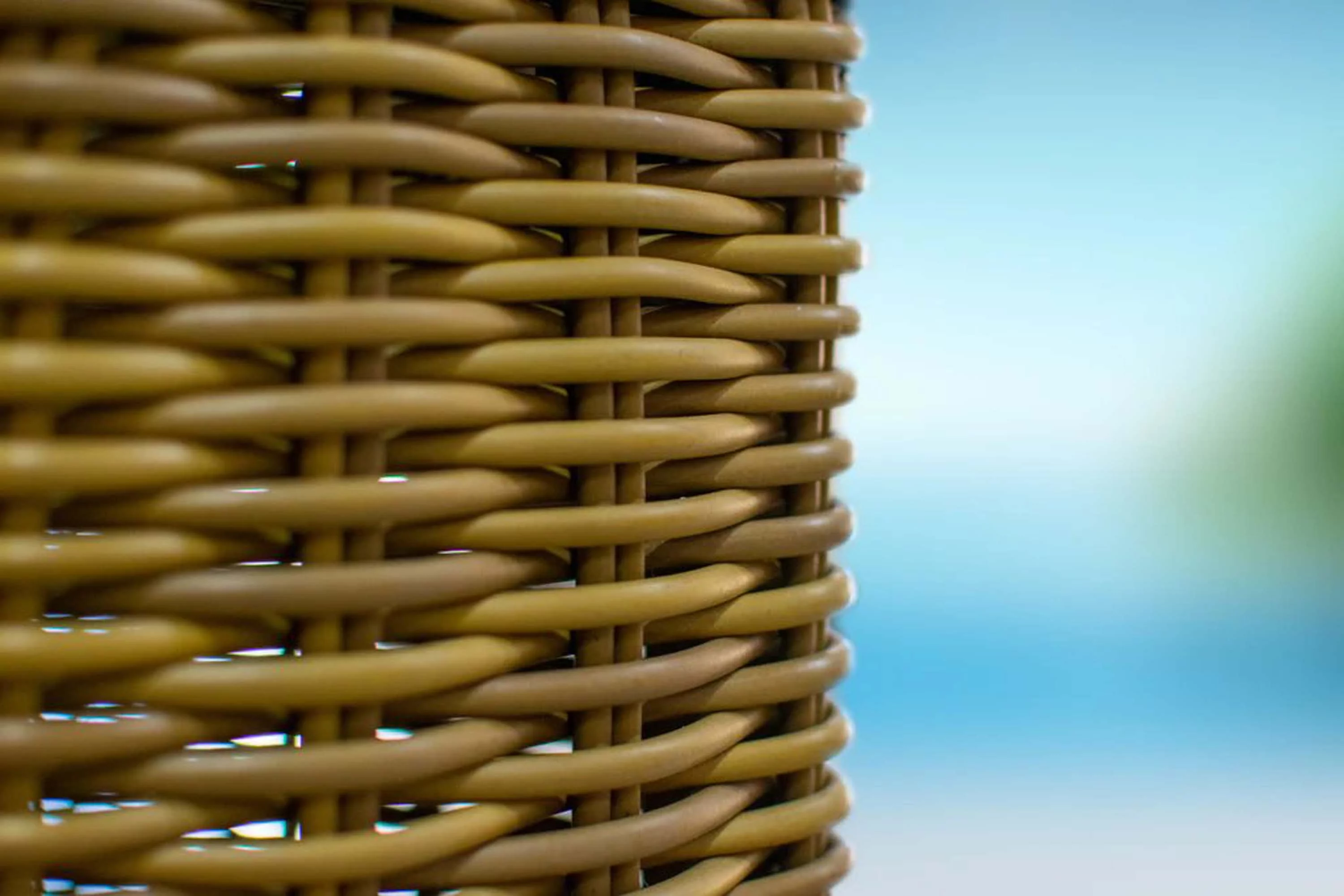 Malmo 18-Piece Resin Wicker Outdoor Patio Furniture Combination Set in Natural W/ Sectional Set, Eight-Seat Dining Set, and Chaise Lounge Set (Full-Round Natural Wicker, Sunbrella Canvas Taupe) - Curated Treasures Market