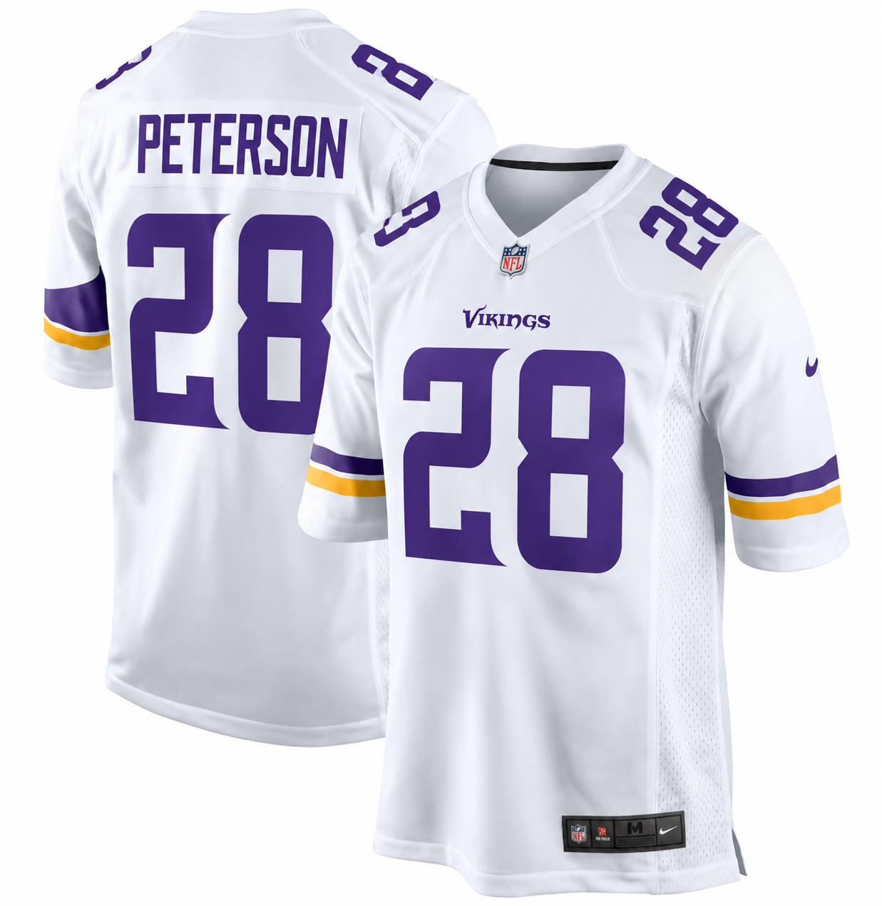 Men's Minnesota Vikings Adrian Peterson Nike  White Vapor F.U.S.E. Stitched Limited Jersey