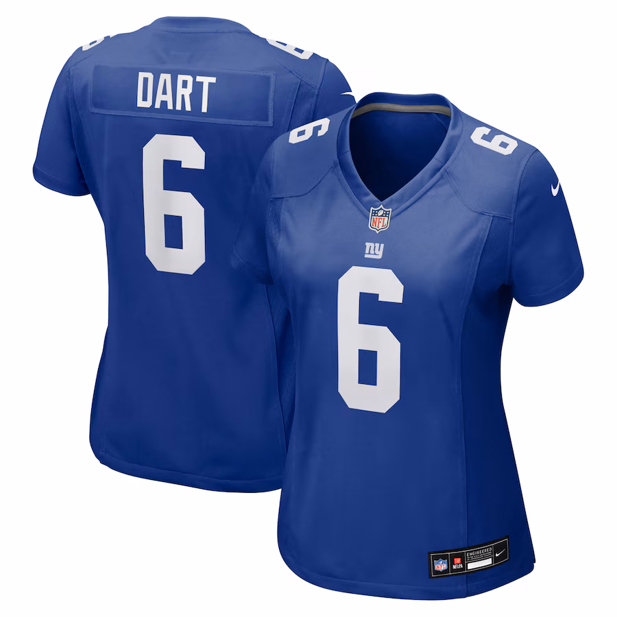 Women's New York Giants Jaxson Dart Nike Royal Team Game Jersey