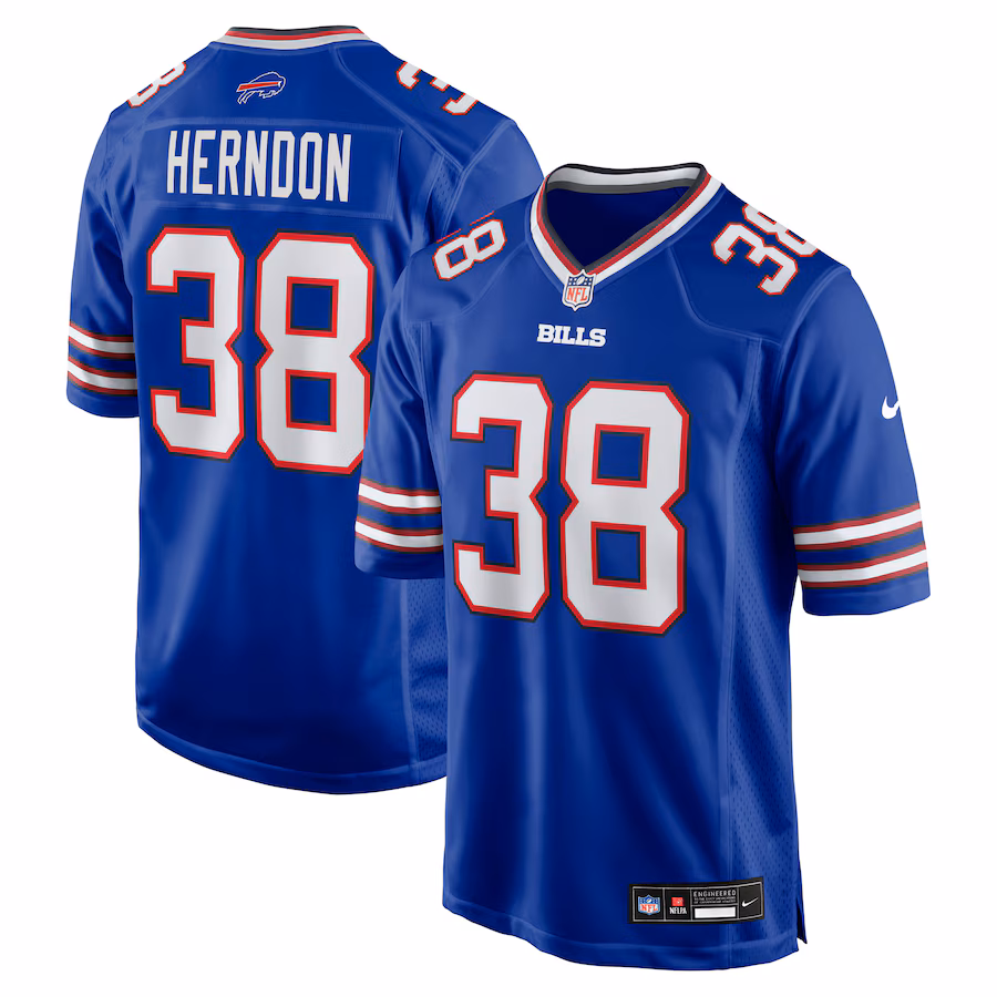Men's Buffalo Bills Tre Herndon Nike Royal Team Game Jersey