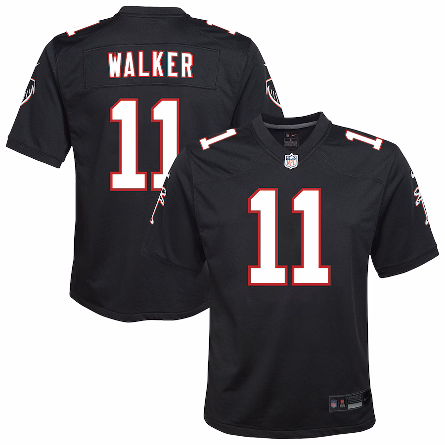 Youth Atlanta Falcons Jalon Walker Nike Black Alternate Game Jersey