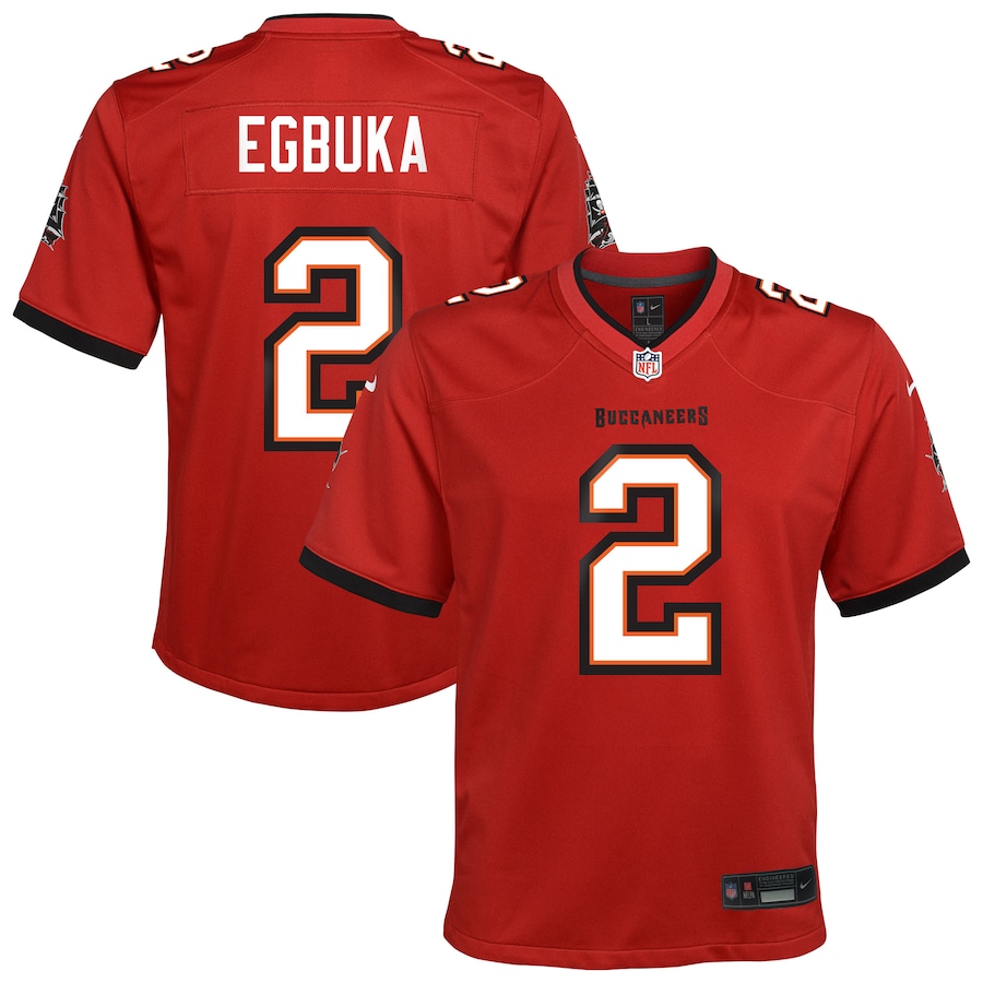 Youth Tampa Bay Buccaneers Emeka Egbuka Nike Red Team Game Jersey