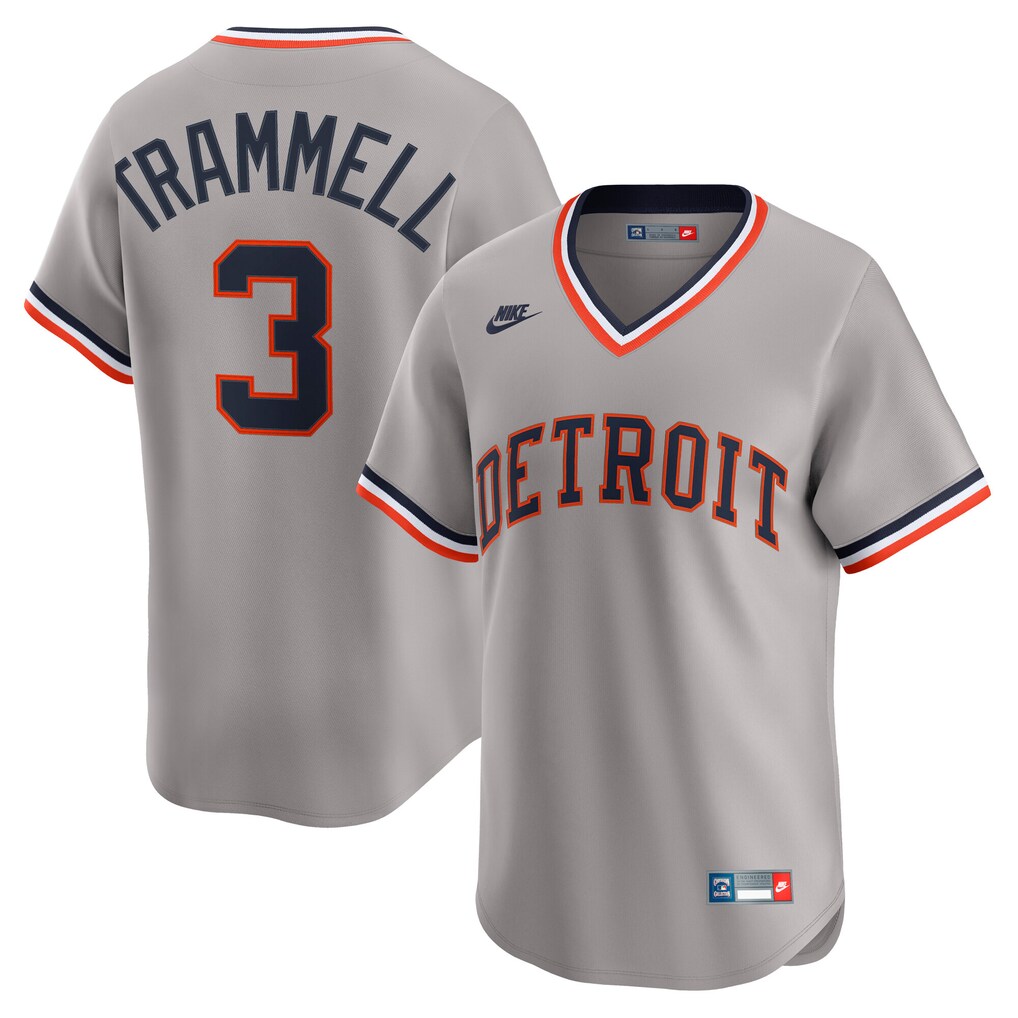 Men's Detroit Tigers Alan Trammell Nike Gray Cooperstown Collection Limited Jersey