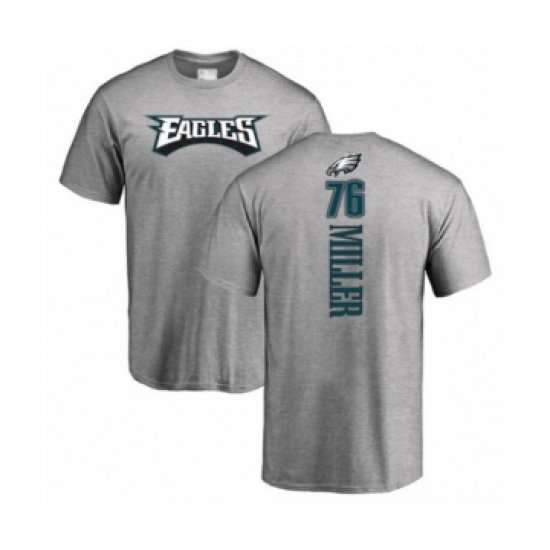 Philadelphia Eagles #76 Shareef Miller Ash Backer T-Shirt