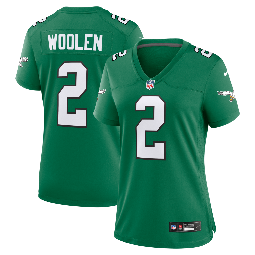 Women's Philadelphia Eagles Tariq Woolen Nike Kelly Green Alternate Game Jersey
