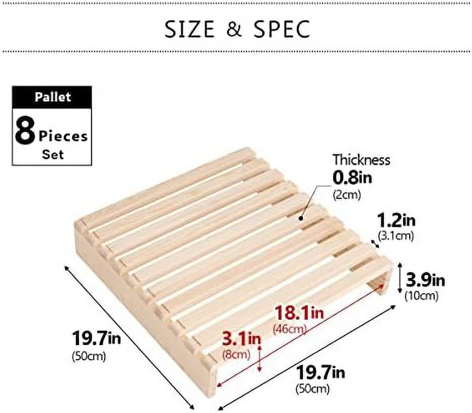 HBBOOMLIFE Pallet Bed Slats Headboard 2-Piece Set (Twin) Pine Wood Natural  Japanese Futon Mattress Floor Sleeping Tatami Mat - Curated Treasures Market