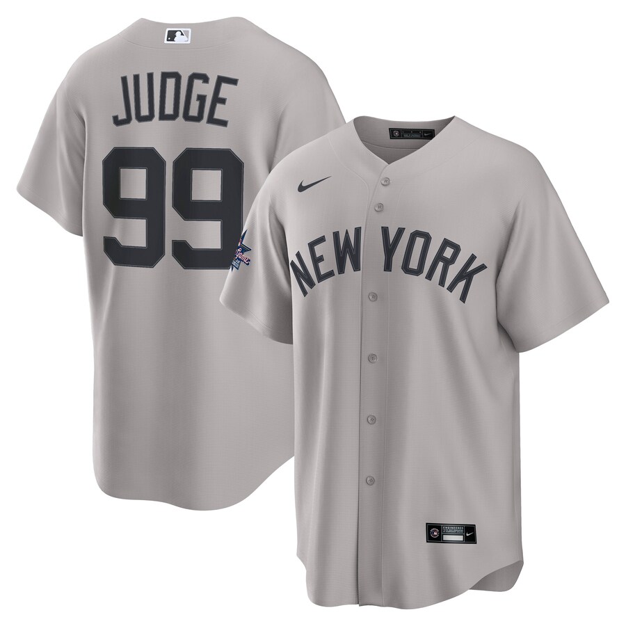 Men's New York Yankees Aaron Judge Nike Gray 2025 MLB All-Star Game Road Limited Player Jersey