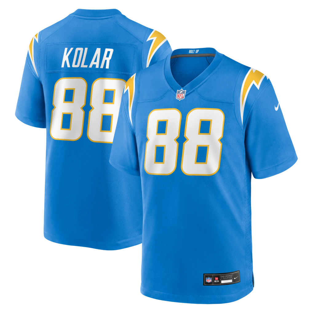Men's Los Angeles Chargers Charlie Kolar Nike Powder Blue Team Game Jersey