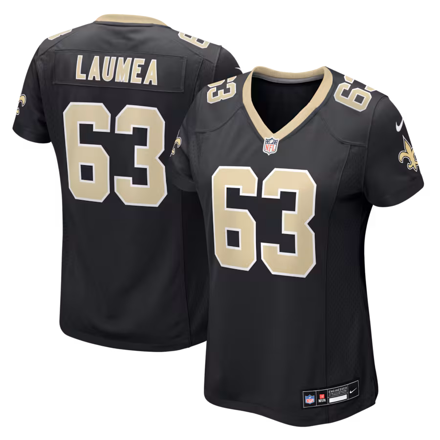 Women's New Orleans Saints Sataoa Laumea Nike Black Team Game Jersey