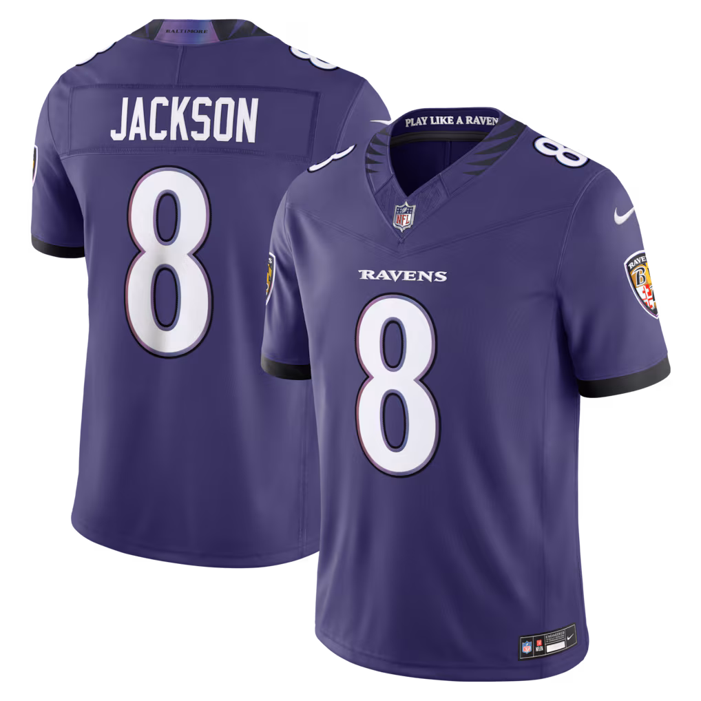 Men's Baltimore Ravens Lamar Jackson Nike Purple Vapor F.U.S.E. Stitched Limited Jersey