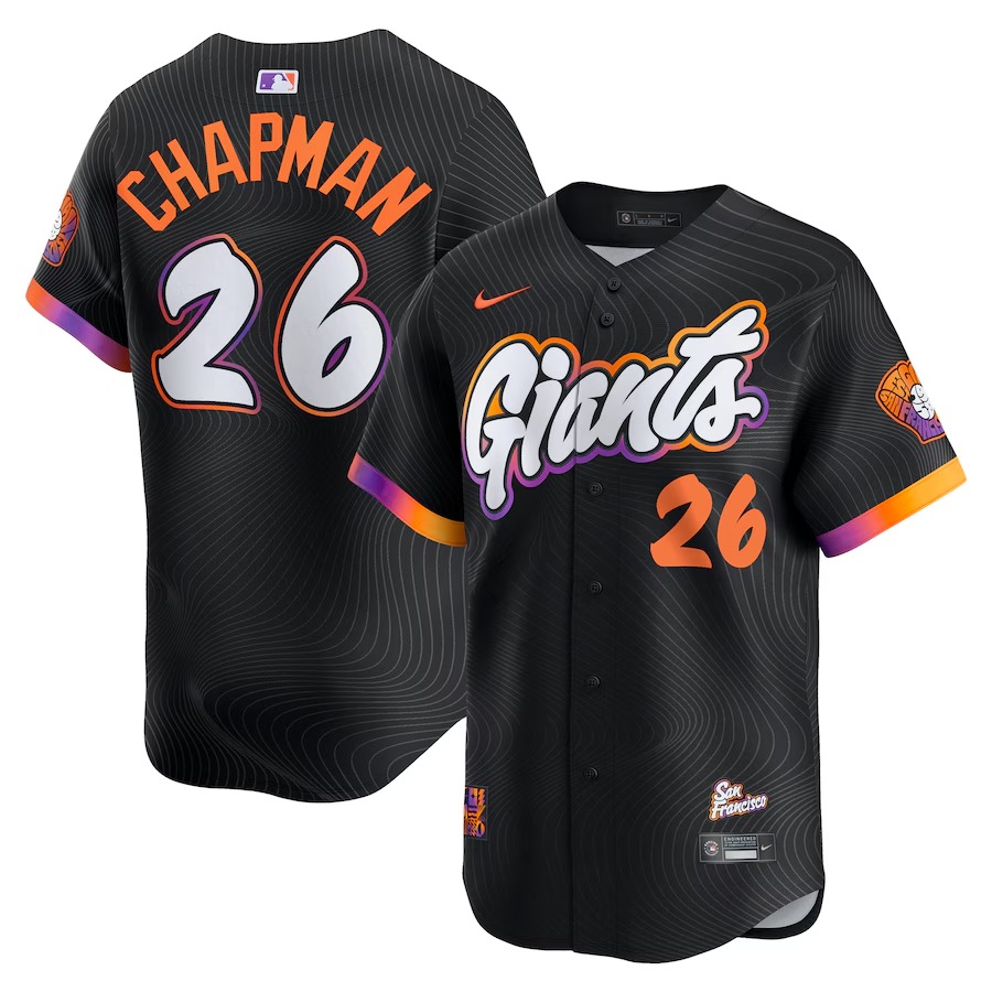 Men's San Francisco Giants Matt Chapman Nike Anthracite 2025 City Connect Limited Jersey
