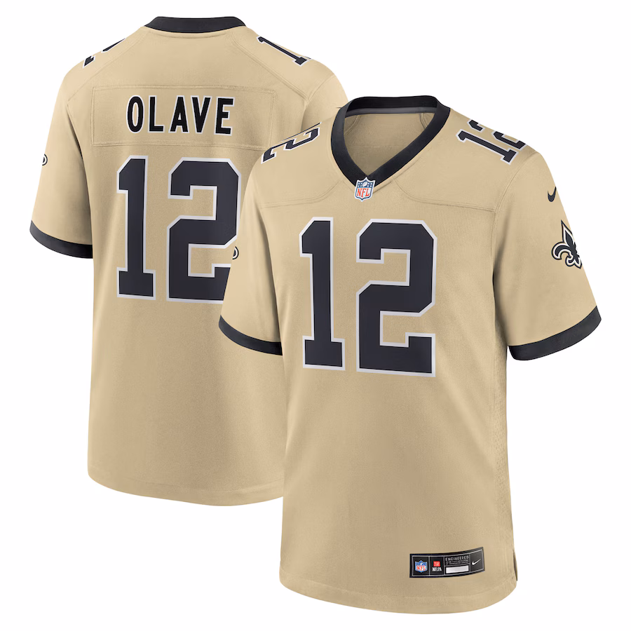 Youth New Orleans Saints Chris Olave Nike Gold Gameday Golds Alternate Game Player Jersey